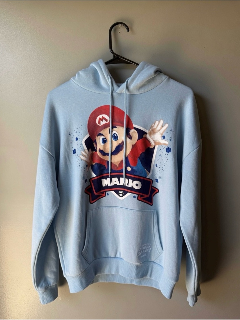 Super Mario Galaxy Movie Graphic Hoodie Blue Size Medium